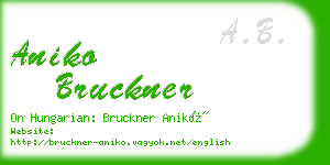 aniko bruckner business card